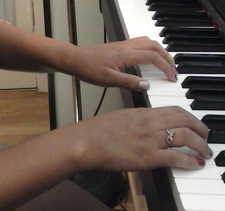 Playing piano